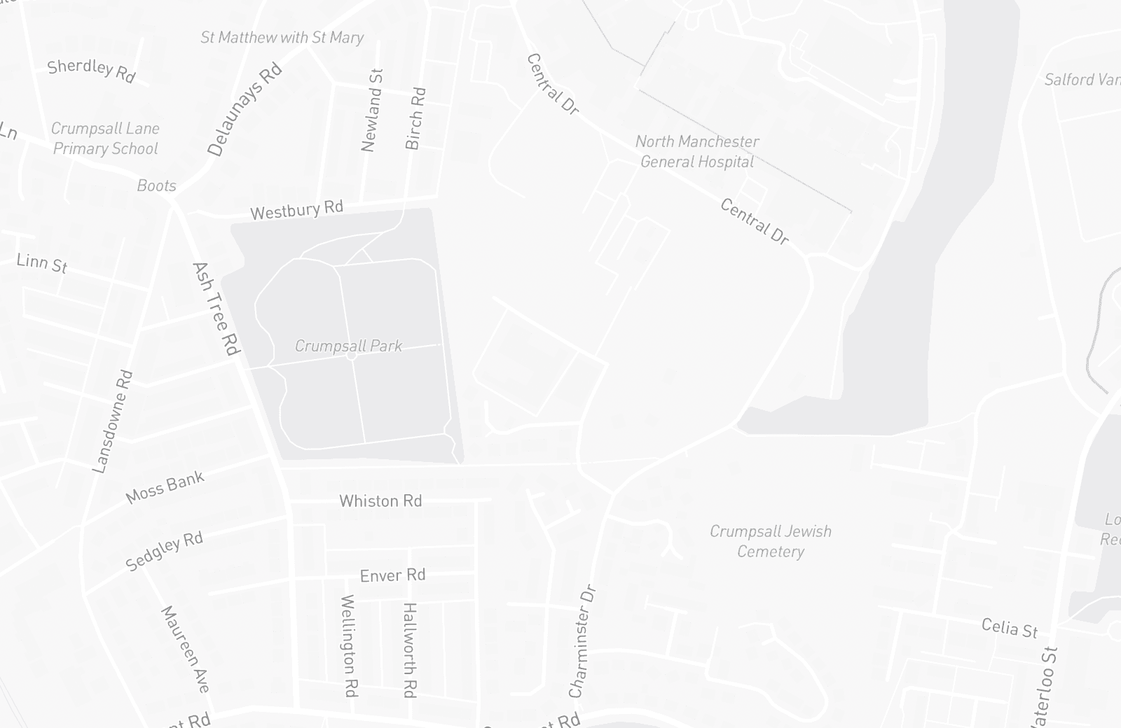 Street map of Crumpsall with 9 verified parking locations mapped by Parkwise