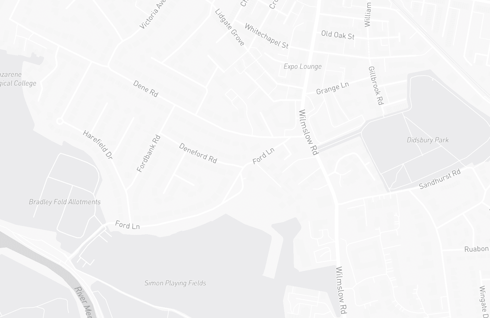 Street map of Didsbury with 5 verified parking locations mapped by Parkwise