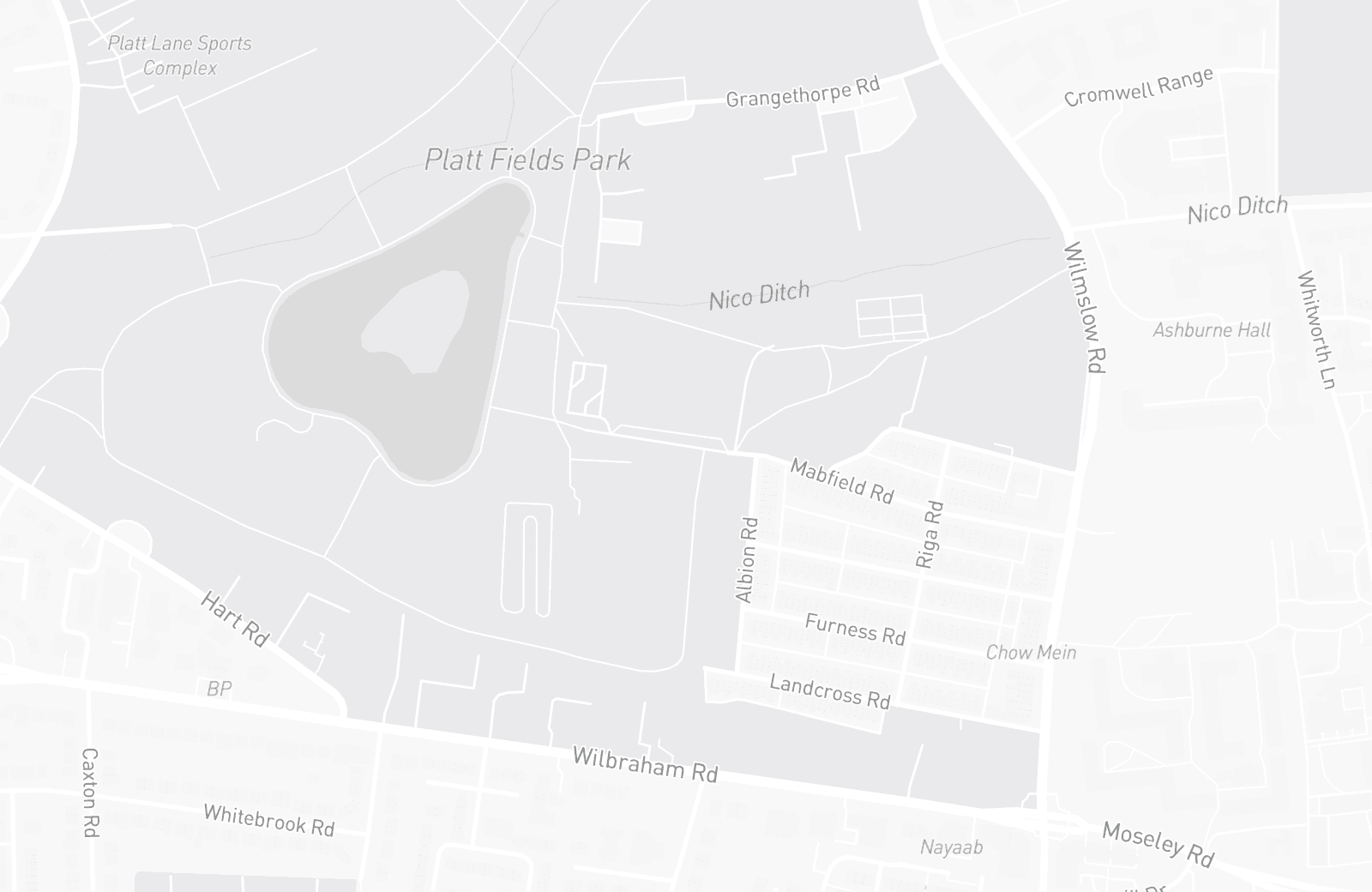 Street map of Fallowfield with 4 verified parking locations mapped by Parkwise