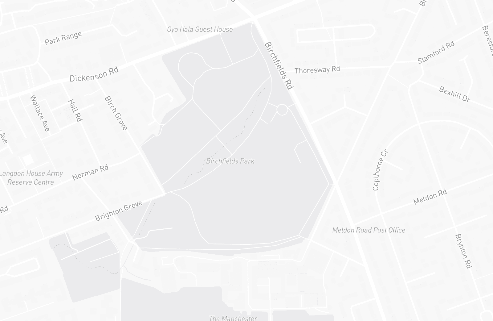 Street map of Rusholme with 3 verified parking locations mapped by Parkwise