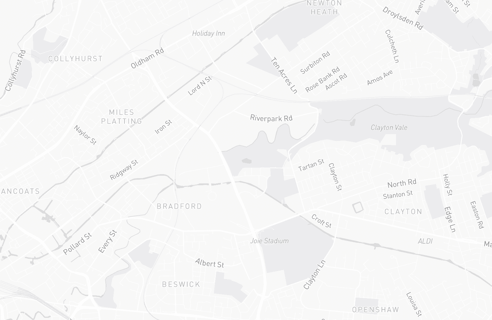 Street map of Co-op Live with 162 verified parking locations mapped by Parkwise